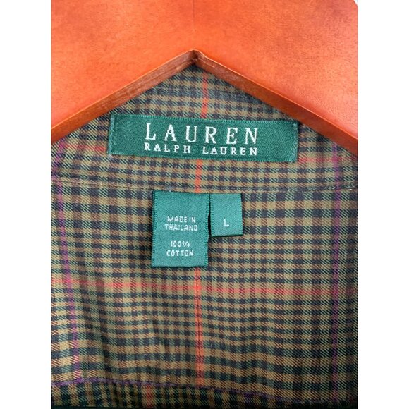 Women’s Ralph Lauren Patterned Button Up Shirt Size L - Picture 6 of 7